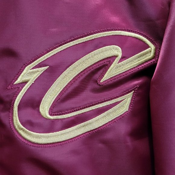 Starter NBA Cleveland Cavaliers Mens Satin Bomber Jacket Sz L NWT - Picture 4 of 8